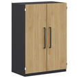 KOMMODE  in 80/112,5/41,9 cm  - Anthrazit/Weiß, Design, Holzwerkstoff/Metall (80/112,5/41,9cm) - Moderano