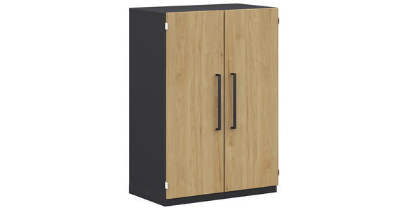 KOMMODE in 80/112,5/41,9 cm - Anthrazit/Weiß, Design, Holzwerkstoff/Metall (80/112,5/41,9cm) - Moderano