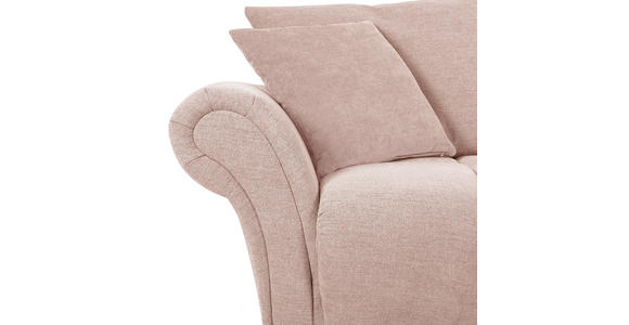 BIGSOFA Flachgewebe Rosa - Schwarz/Rosa, KONVENTIONELL, Holz/Textil (290/78/115cm) - Carryhome