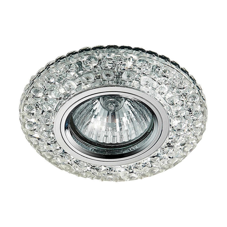 SPOT CU LED  - străveziu/culoare crom, Basics, sticlă/metal (10cm)