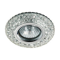 SPOT CU LED  - străveziu/culoare crom, Basics, sticlă/metal (10cm)
