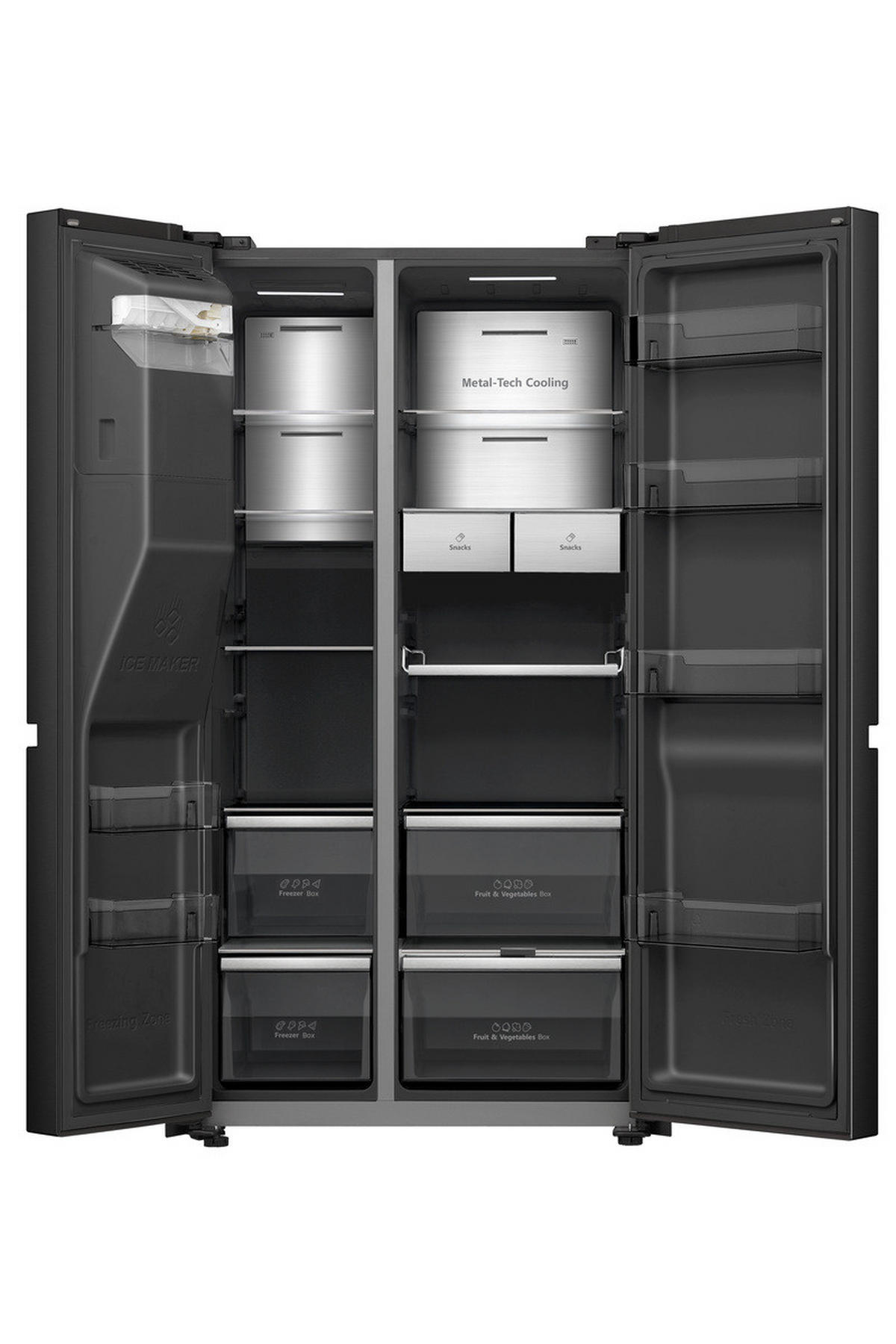 SIDE-BY-SIDE 91/179/73 cm RS9P628GPFE  - Schwarz, Trend (91/179/73cm) - Hisense