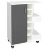 SERVIERWAGEN in Anthrazit, Weiss  - Weiss/Anthrazit, Design, Holzwerkstoff/Kunststoff (63/85/40cm) - MID.YOU