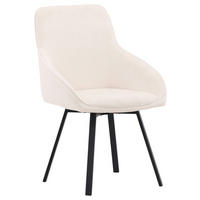 STUHL-SET 2 Stück  in Stahl Textilgeflecht Metall, Textil  - Beige/Schwarz, Design, Textil/Metall (55/88/60cm) - Livetastic