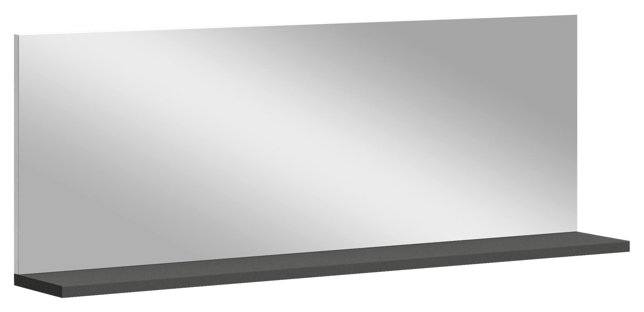WANDSPIEGEL 129/47/20 cm  - Graphitfarben, Design, Glas/Holzwerkstoff (129/47/20cm) - Xora