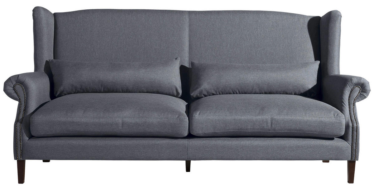 3-SITZER-SOFA Flachgewebe Blau von MAX WINZER