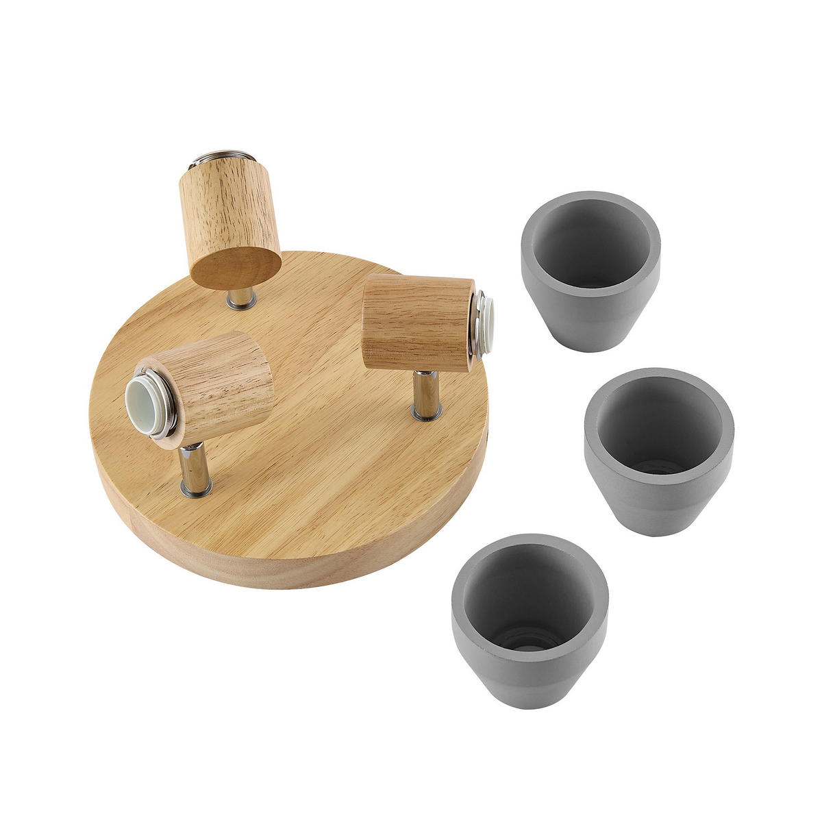 STRAHLER Alina 27/17 cm  - Eschefarben/Grau, Natur, Holz/Stein (27/17cm) - Novel