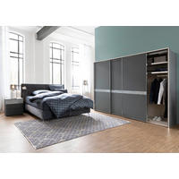 BOXSPRINGBETT 180/200 cm  in Grau  - Chromfarben/Grau, Design, Textil (180/200cm) - Joop!
