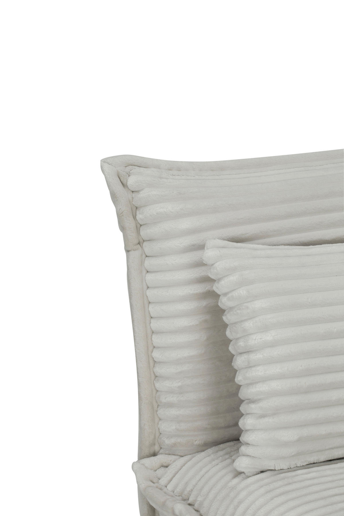 SCHLAFSESSEL Cord Weiß    - Walnussfarben/Weiß, MODERN, Holz/Textil (76/85/83cm) - Livetastic