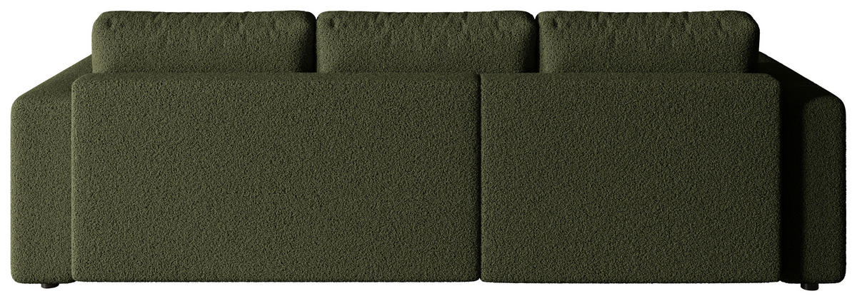 ECKSOFA  in Bouclé Grün  - Schwarz/Grün, MODERN, Kunststoff/Textil (190/280cm) - Carryhome