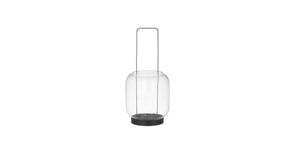 LATERNE - Schwarz, Trend, Glas/Metall (13,5/29cm) - Ambia Home