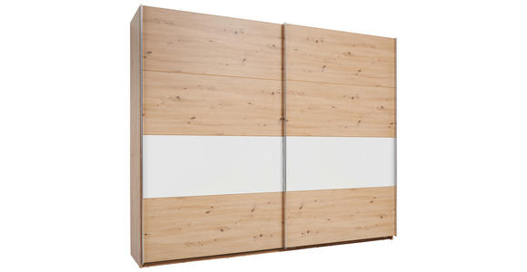 SCHWEBETÜRENSCHRANK 270/225/64 cm 2-türig Graphitfarben, Weiß, Eiche Artisan - Chromfarben/Graphitfarben, KONVENTIONELL, Holzwerkstoff/Metall (270/225/64cm) - Xora