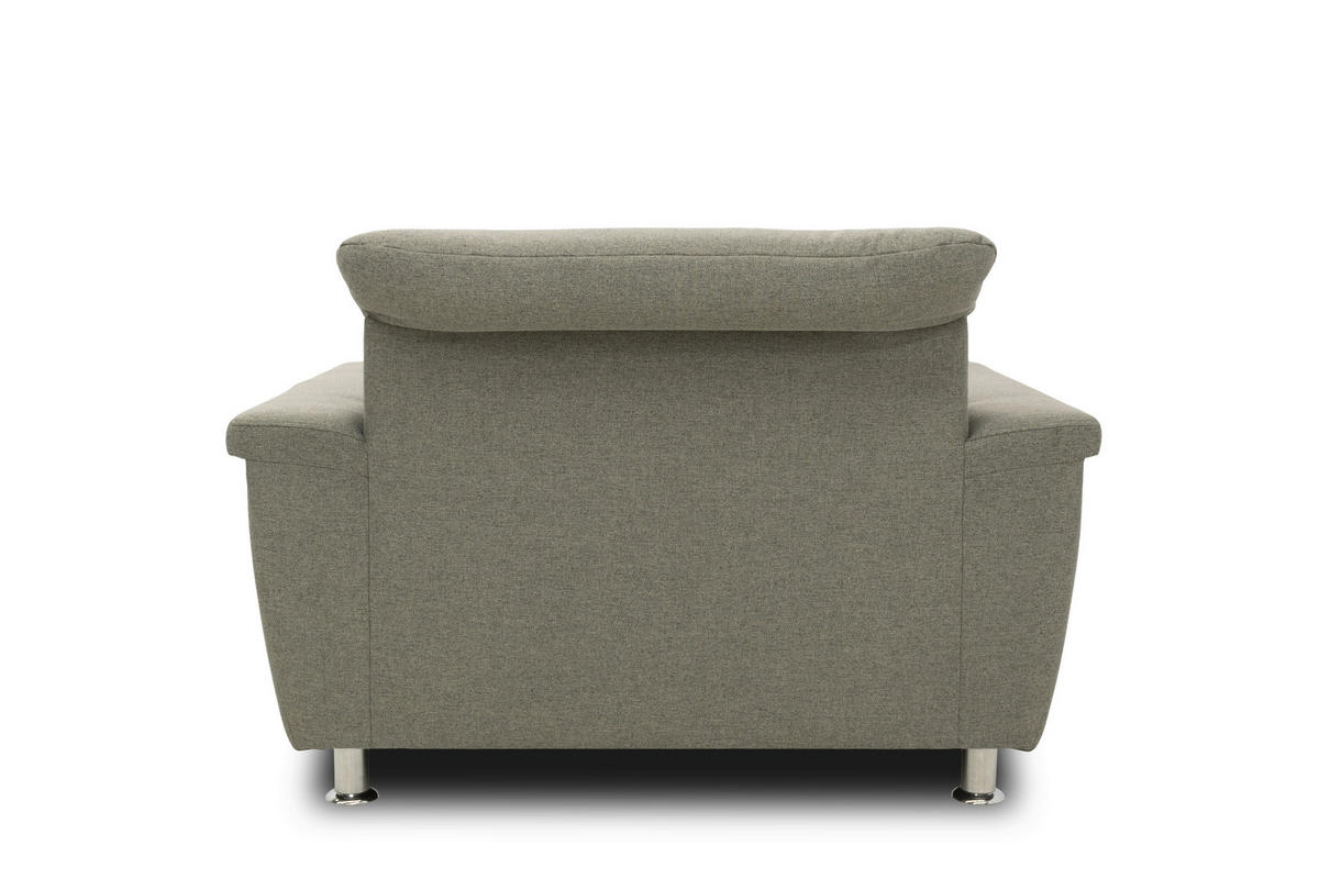 SESSEL Webstoff Graubraun    - Chromfarben/Graubraun, KONVENTIONELL, Textil/Metall (120/81/105cm) - MID.YOU