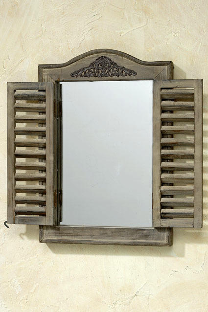 NÁSTĚNNÉ ZRCADLO 31/45/5 cm  - přírodní barvy, Lifestyle, dřevo (31/45/5cm)