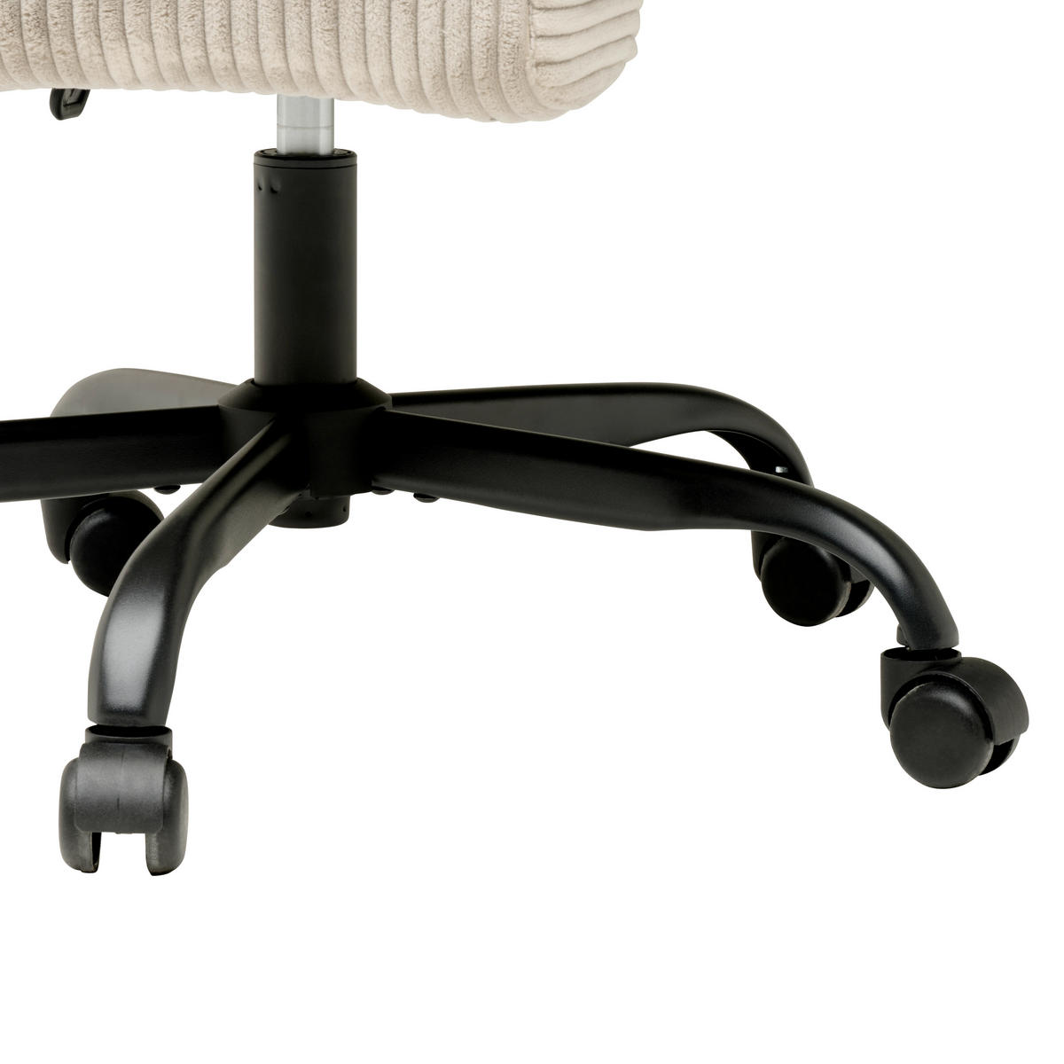 DREHSTUHL  in Cord Beige  - Beige/Schwarz, MODERN, Holz/Kunststoff (65/116/124/65cm) - MID.YOU