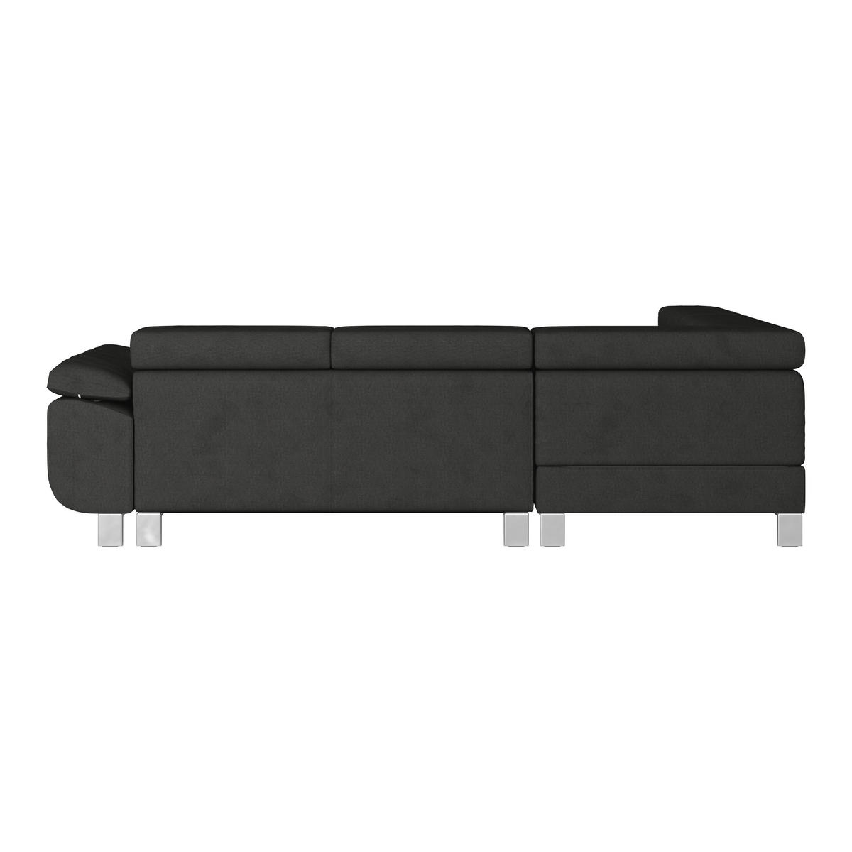 HÖRNSOFFA i dräll svart  - svart, Modern, metall/textil (230/270cm) - MID.YOU