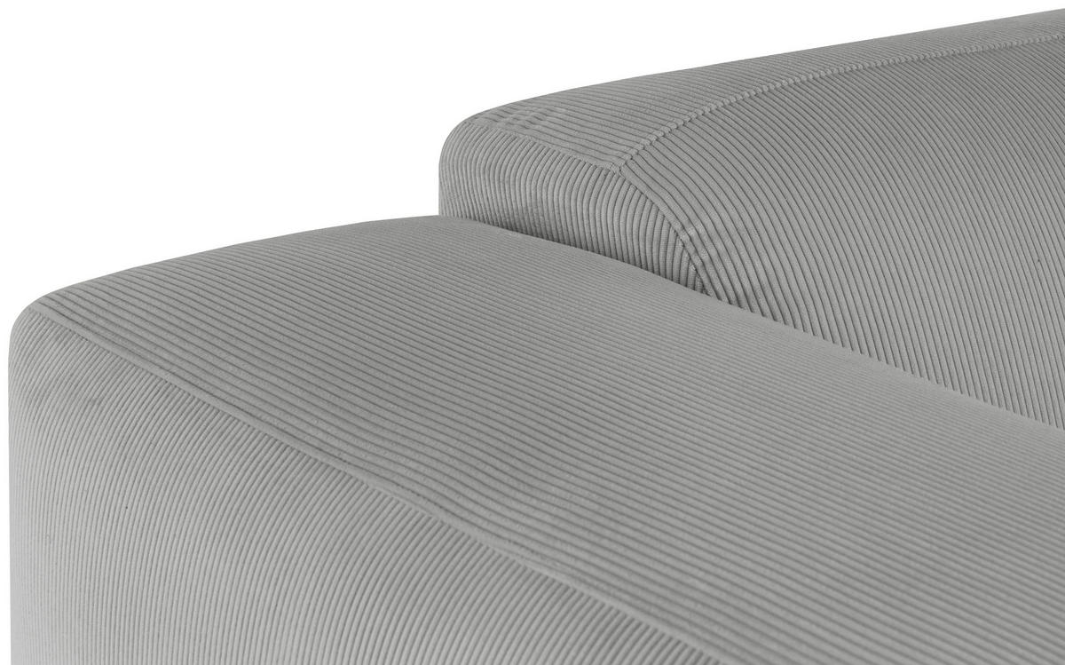 HÖRNSOFFA i manchester ljusgrå  - ljusgrå/svart, Design, textil/plast (252/170cm) - MID.YOU
