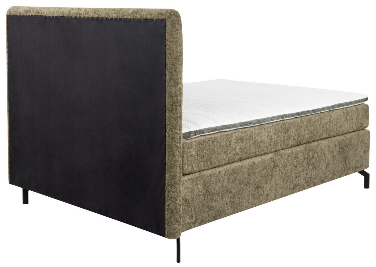 BOXSPRINGBETT 140/200 cm  in Cappuccino  - Schwarz/Cappuccino, Design, Textil/Metall (140/200cm) - Esposa