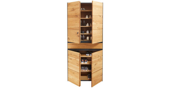 SCHUHSCHRANK 89/200/38 cm  - Wildeiche/Eichefarben, Natur, Holz/Holzwerkstoff (89/200/38cm) - Linea Natura