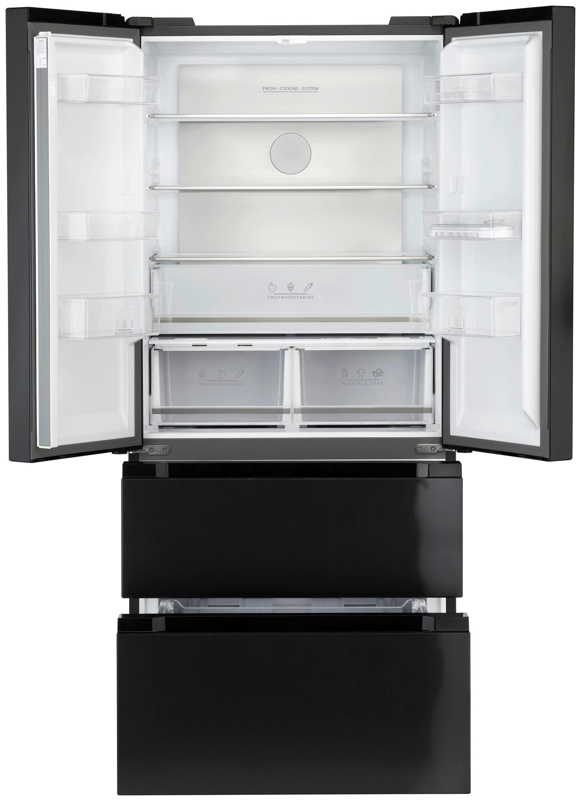 SIDE-BY-SIDE 83,3/189,8/64,8 cm 7802.4812  - Schwarz, KONVENTIONELL, Metall (83,3/189,8/64,8cm) - Trisa Electronics