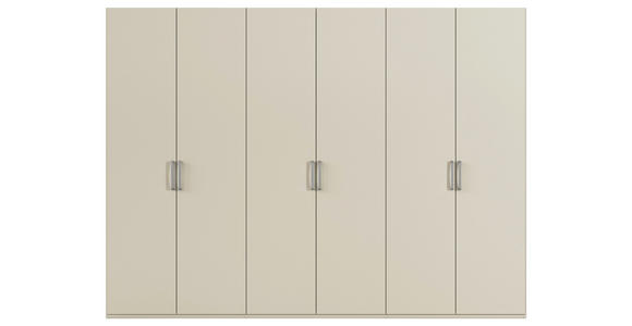DREHTÜRENSCHRANK 301/235/61 cm,  in Champagner, 6-türig  - Edelstahlfarben/Champagner, Basics, Holzwerkstoff/Metall (301/235/61cm) - Novel