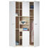 DREHTÜRENSCHRANK 4 -türig Eschefarben, Weiß - Eschefarben/Silberfarben, Design, Holz/Kunststoff (140/210/61cm) - CARRYHOME