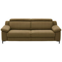 3-SITZER-SOFA in Chenille Grün  - Schwarz/Grün, Design, Textil/Metall (230/104/104cm) - Valdera