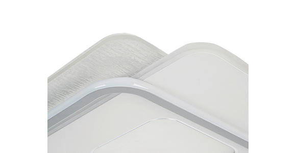 DECKENLEUCHTE    46,5/48,5/5 cm  - Chromfarben/Alufarben, Trend, Kunststoff/Metall (46,5/48,5/5cm) - Novel