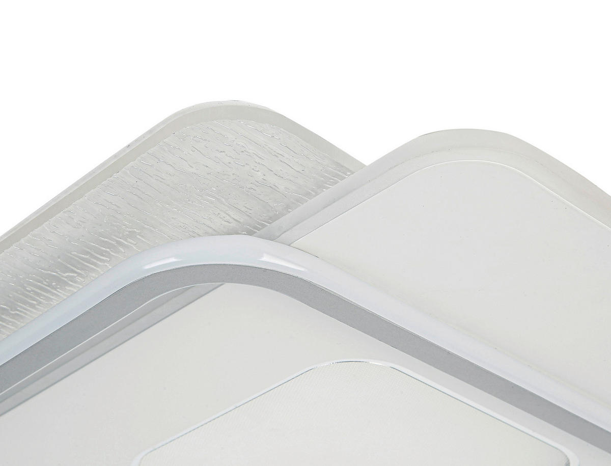 DECKENLEUCHTE 46,5/48,5/5 cm   - Chromfarben/Alufarben, Trend, Kunststoff/Metall (46,5/48,5/5cm) - Novel