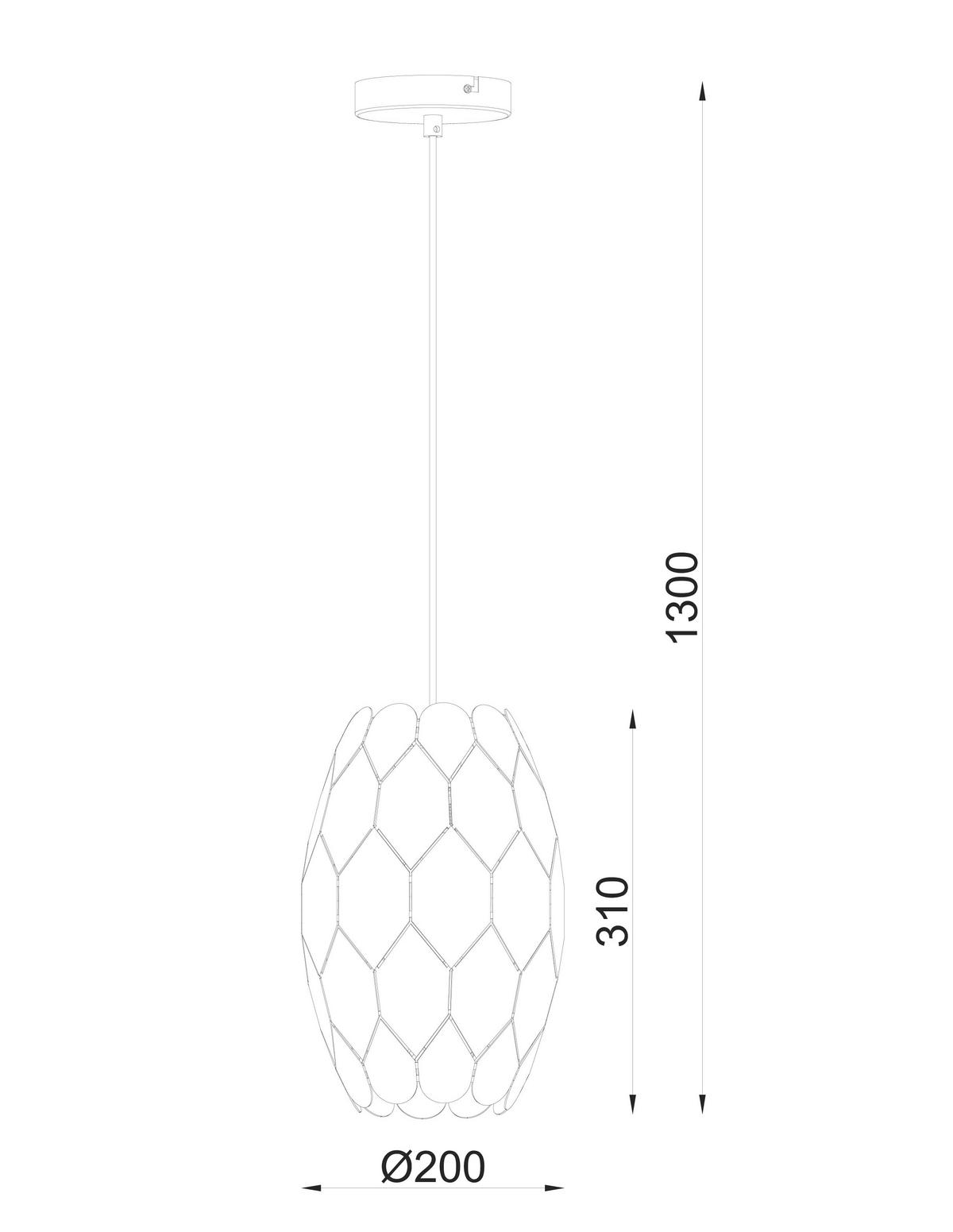 HÄNGELEUCHTE 20/130 cm   - Weiß, Trend, Metall (20/130cm) - Novel