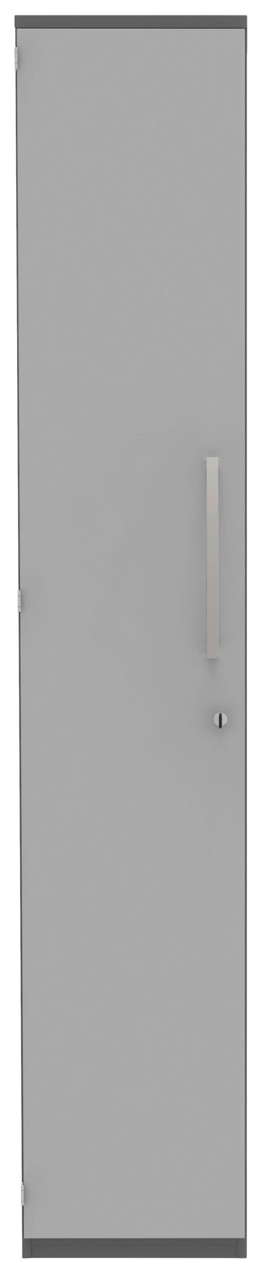 AKTENSCHRANK Anthrazit, Hellgrau  - Anthrazit/Hellgrau, KONVENTIONELL, Holzwerkstoff (40/217,4/43cm) - Moderano