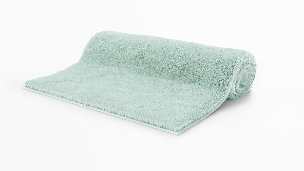 BADEMATTE Grün 60/100 cm  - Grün, Basics, Kunststoff/Textil (60/100cm) - Grund