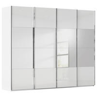 SCHWEBETÜRENSCHRANK in Weiß  - Chromfarben/Weiß, Design, Glas/Holzwerkstoff (271/223/68cm) - Novel