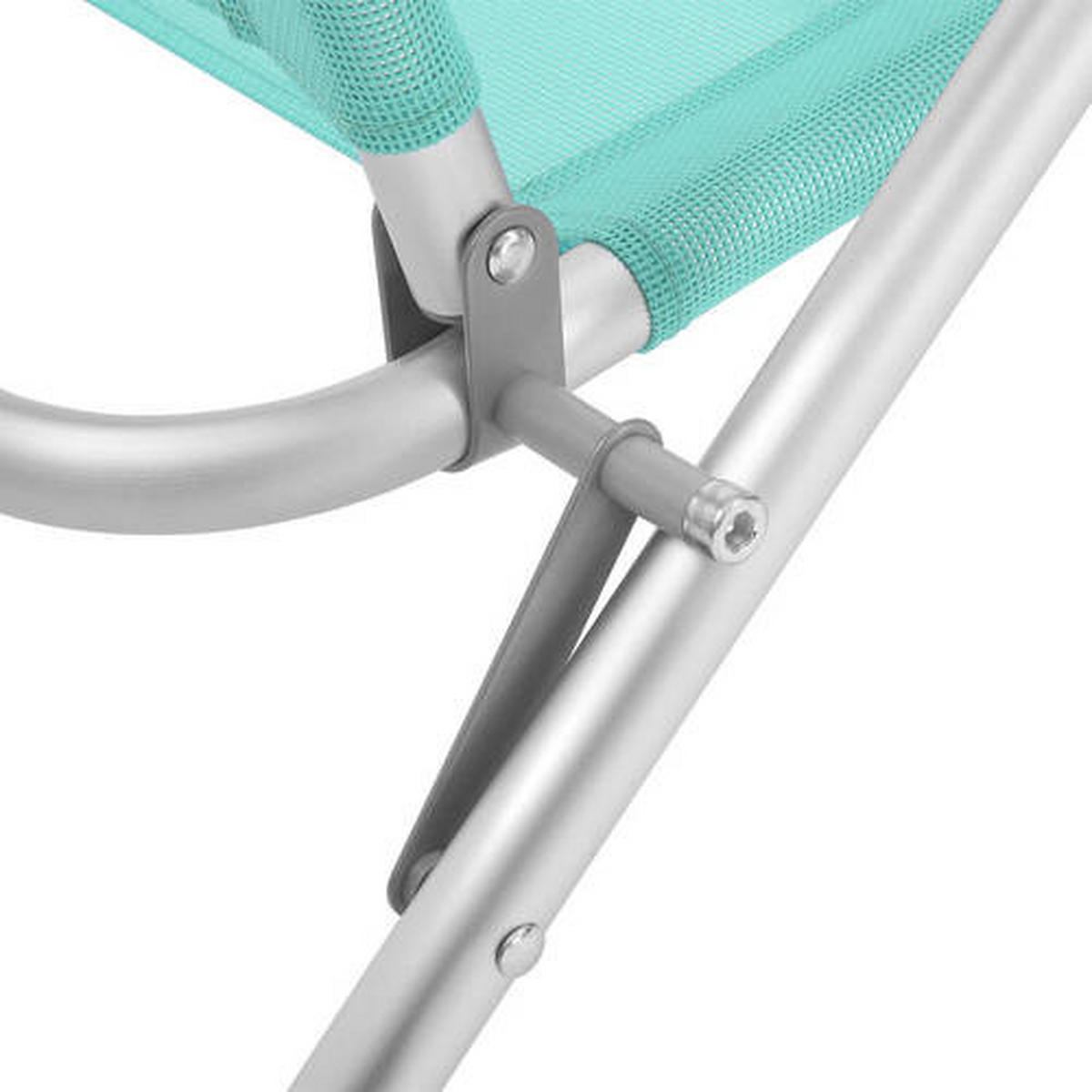 PLÁŽOVÉ KŘESLO, kov, textil - mátově zelená/barvy hliníku, Basics, kov/textil (59/71/59cm) - Modante