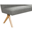 ECKBANK 172/238 cm Webstoff Grau Eiche vollmassiv   - Eichefarben/Grau, KONVENTIONELL, Holz/Textil (172/238cm) - Linea Natura