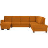 WOHNLANDSCHAFT Gelb  - Gelb/Braun, Design, Holz/Textil (163/319/241cm) - Beldomo System