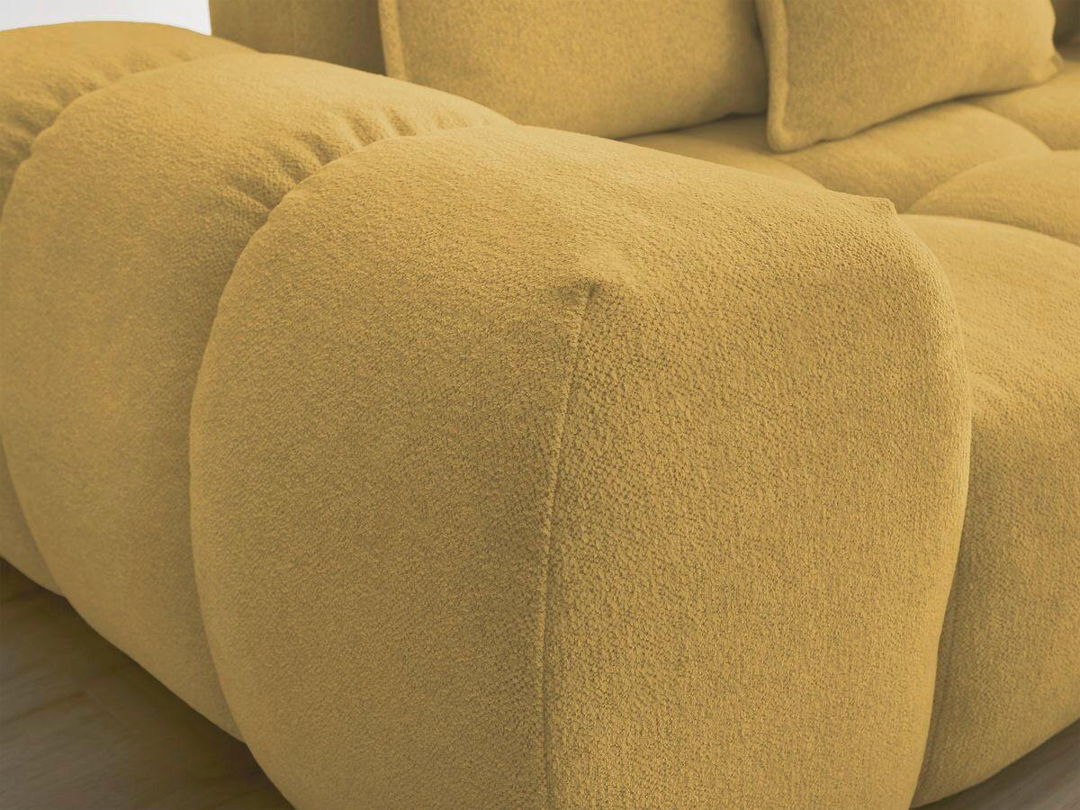 3-SITZER-SOFA EVEREST Flachgewebe Gelb  - Gelb/Schwarz, MODERN, Kunststoff/Textil (278/90/115cm)