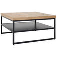 COUCHTISCH 75/75/40 cm quadratisch Naturfarben, Schwarz  - Schwarz/Naturfarben, Basics, Holzwerkstoff/Metall (75/75/40cm) - Carryhome