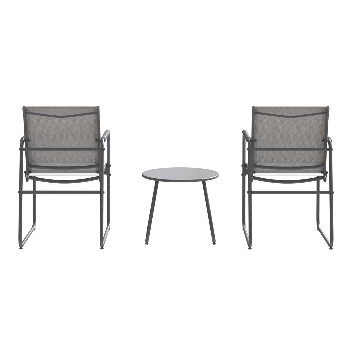 BALKONSET  3-teilig  - Grau, MODERN, Textil/Metall (49.5/83.5/60cm) - Ambia Garden