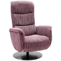 RELAXSESSEL in Textil Weinrot  - Edelstahlfarben/Weinrot, Design, Textil/Metall (71/112/83cm) - Dieter Knoll