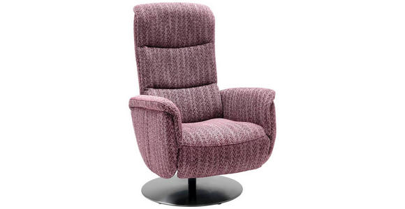 RELAXSESSEL in Textil Weinrot - Edelstahlfarben/Weinrot, Design, Textil/Metall (71/112/83cm) - Dieter Knoll