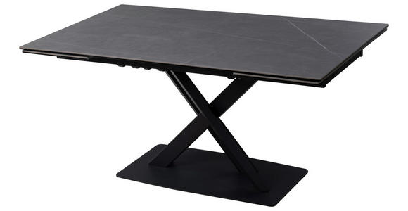 ESSTISCH in Metall, Glas, Keramik 160-240/90/76 cm - Anthrazit/Schwarz, Design, Glas/Keramik (160-240/90/76cm) - Novel