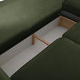 ECKSOFA Grün Cord  - Buchefarben/Grün, Design, Holz/Textil (271/165cm) - Carryhome