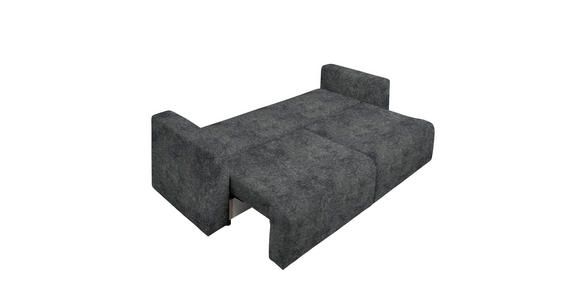 SCHLAFSOFA in Velours Anthrazit - Anthrazit/Schwarz, Design, Kunststoff/Textil (250/92/105cm) - Carryhome