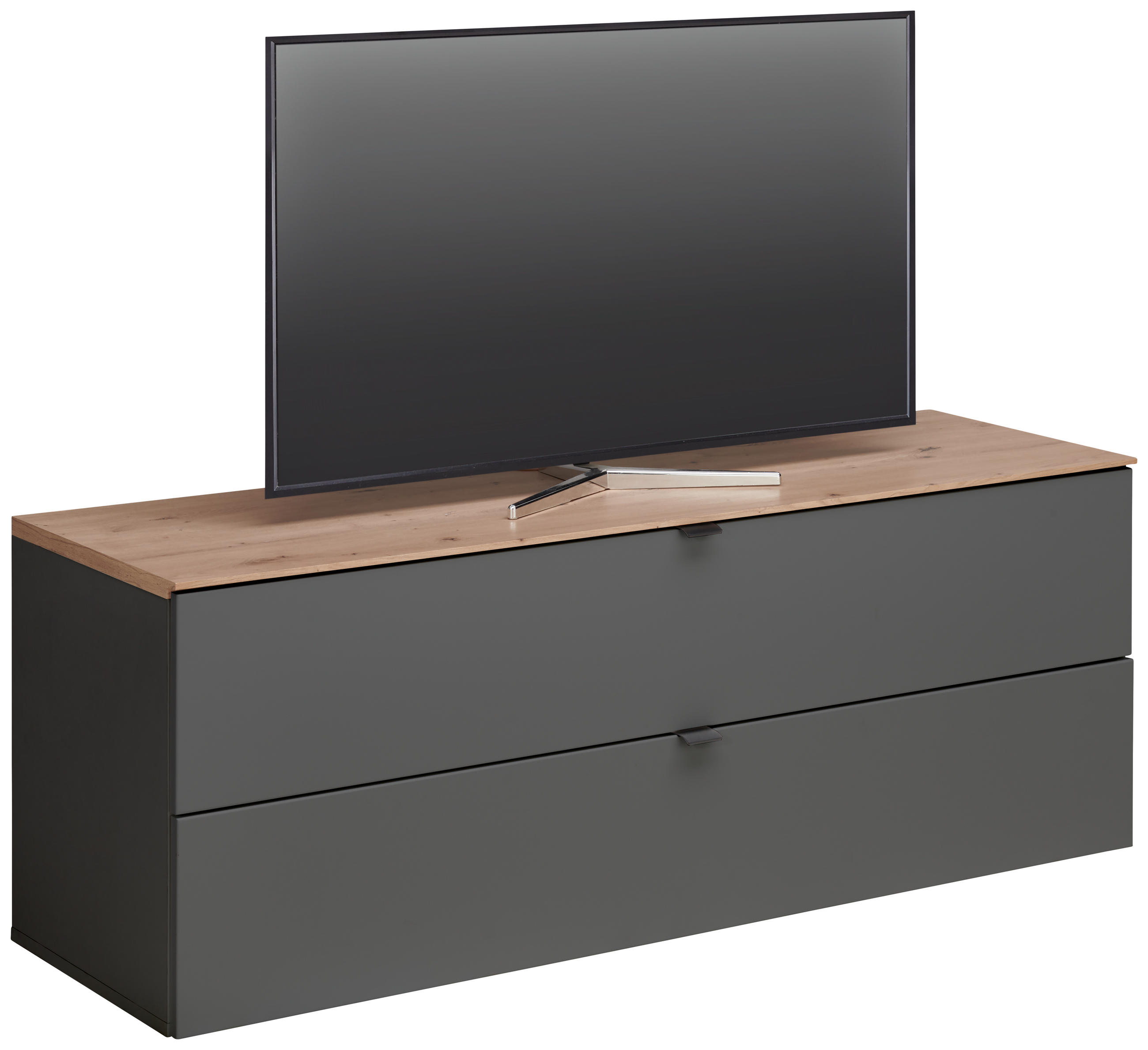 TV-ELEMENT - Schwarz/Graphitfarben, MODERN, Holzwerkstoff/Metall (140/62/44cm) - Hom`in