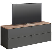 TV DIEL, grafitová, dub artisan, 140/62/44 cm - čierna/grafitová, Modern, kov/kompozitné drevo (140/62/44cm) - Hom`in