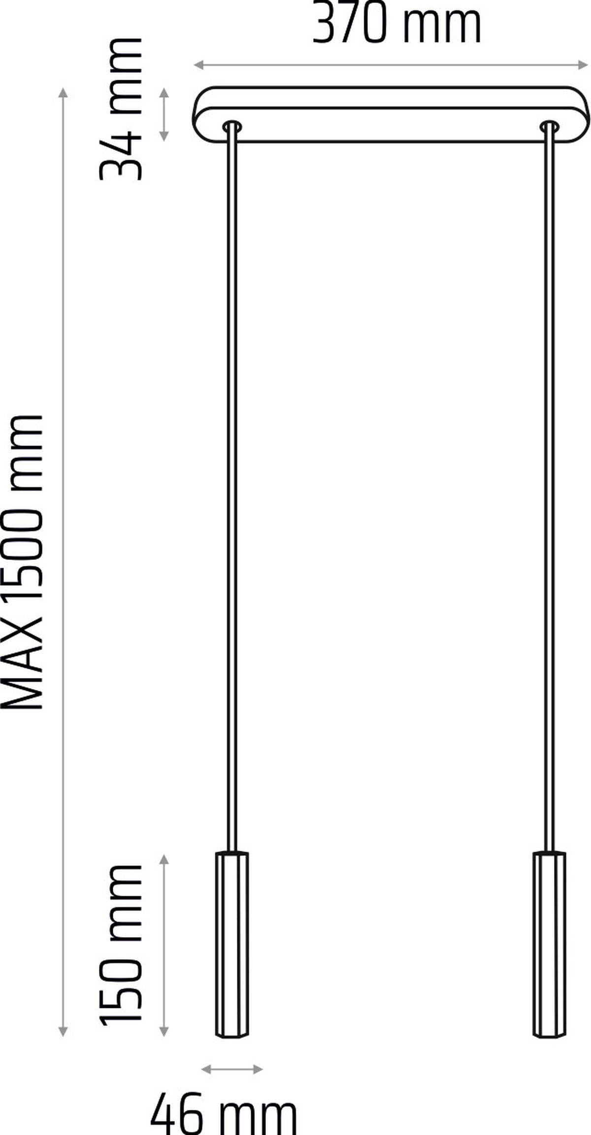 ZÁVĚSNÉ SVÍTIDLO, 37/150 cm  - černá, Design, dřevo (37/150cm)
