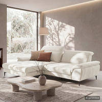 ECKSOFA  Webstoff Creme  - Creme/Schwarz, Design, Textil/Metall (195/268cm) - Livetastic