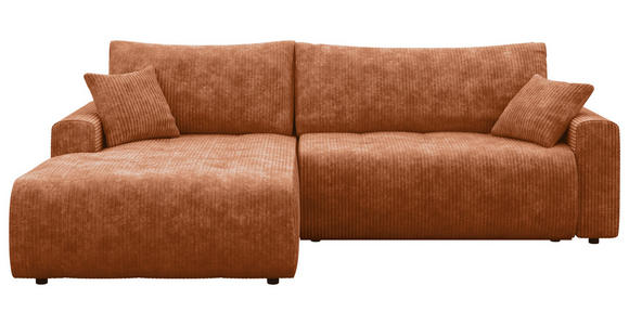ECKSOFA  in Webstoff Orange  - Schwarz/Orange, KONVENTIONELL, Kunststoff/Textil (192/270cm) - Carryhome