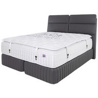 POSTELJA BOXSPRING 180 cm   x 200 cm  , tekstil, leseni material siva  - siva, Konvencionalno, kovina/tekstil (190/216cm) - Esposa